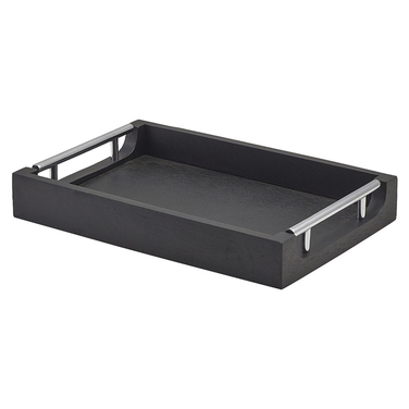 Піднос 30*20 см, дерев'яний, чорний, Solid Black, GenWare