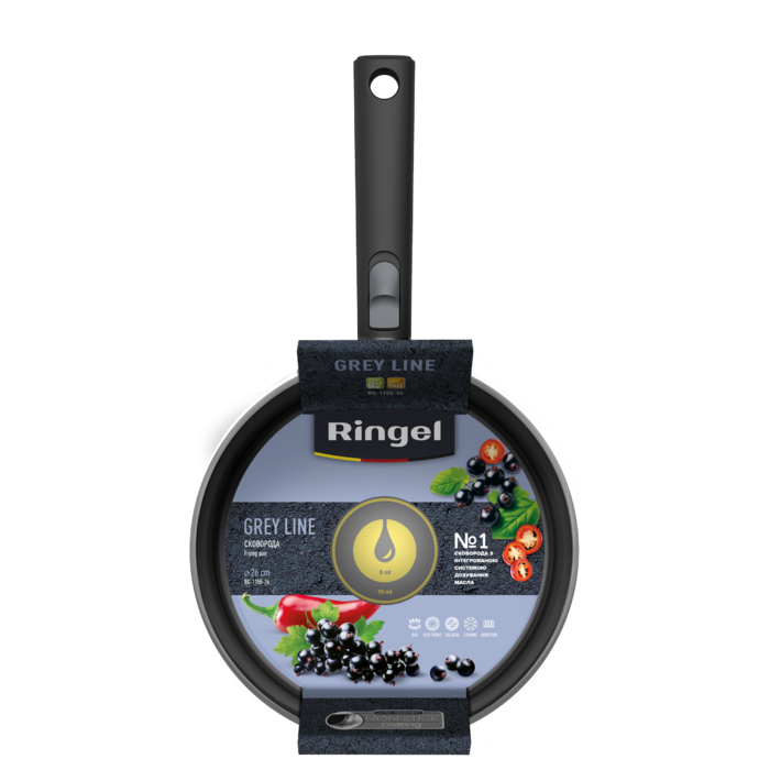 Сковорода зі знімною ручкою Ringel Grey Line 26 см (7138158)