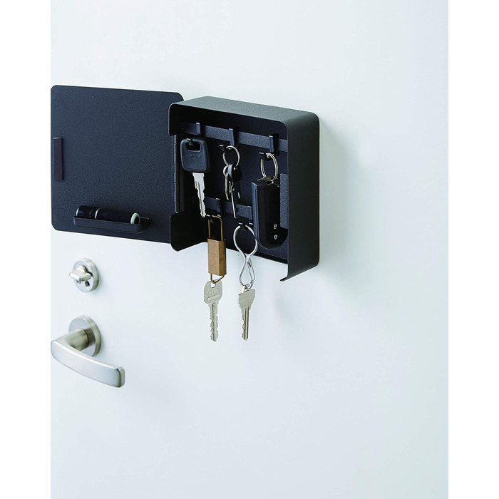 Магнитный ящик для ключей, сталь, минималистичный дизайн (один размер, черный), 4799 TOWER