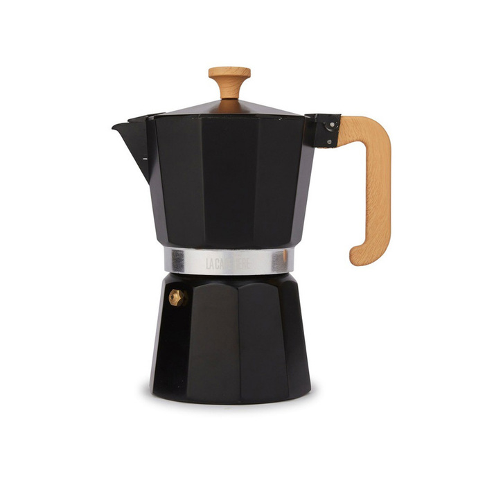 Кофеварка гейзерна Kitchen Craft LA CAFETIERE, черная, алюминий, 290 мл