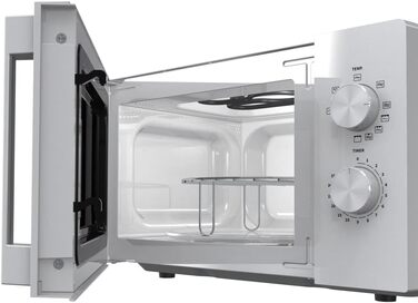 Мікрохвильова піч Hisense H20MOBP1HI / 700 Вт / InverterTech / Керамічне покриття / Преміальне скло / Виготовлена на замовлення, багатофазне приготування / Функція розморожування / 5 рівнів потужності / Блокування від дітей / Чорна (20 л, аналогове керува