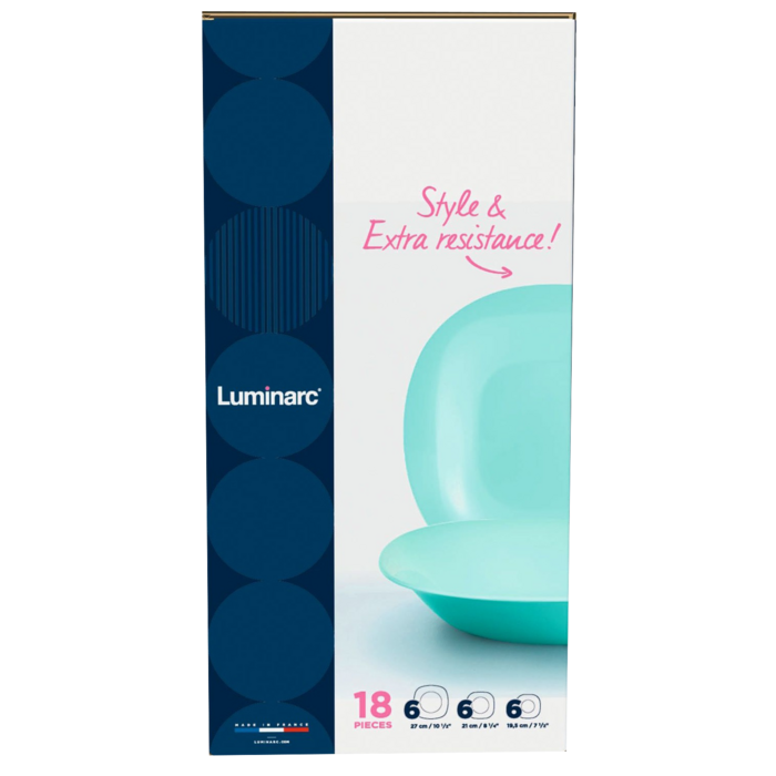Сервіз Luminarc Carine Light Turquoise, 18 предметів (7046523)