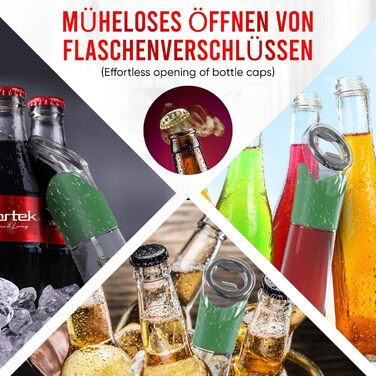 Відкривачка для пляшок з контейнером для кришечок зелена wortek