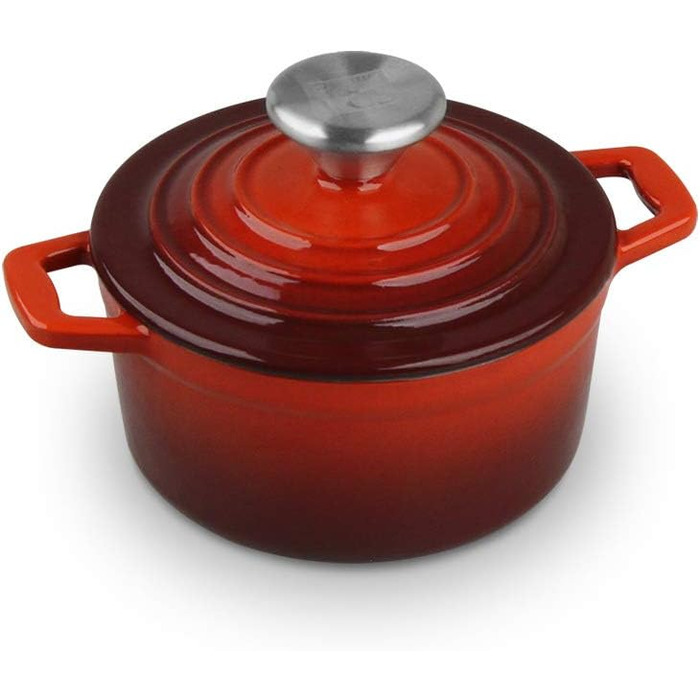 Набір чавунних каструль з кришками, 7 предметів, червоний Carl Schmidt Sohn