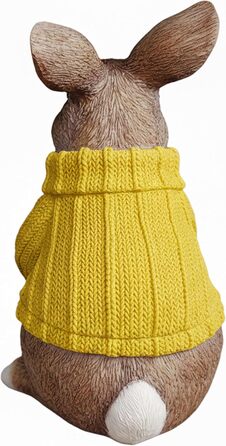 Декоративні фігурки кроликів у светрі жовтий colourliving