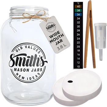 Банка для консервации с крышкой 3,8л Smiths Mason Jars