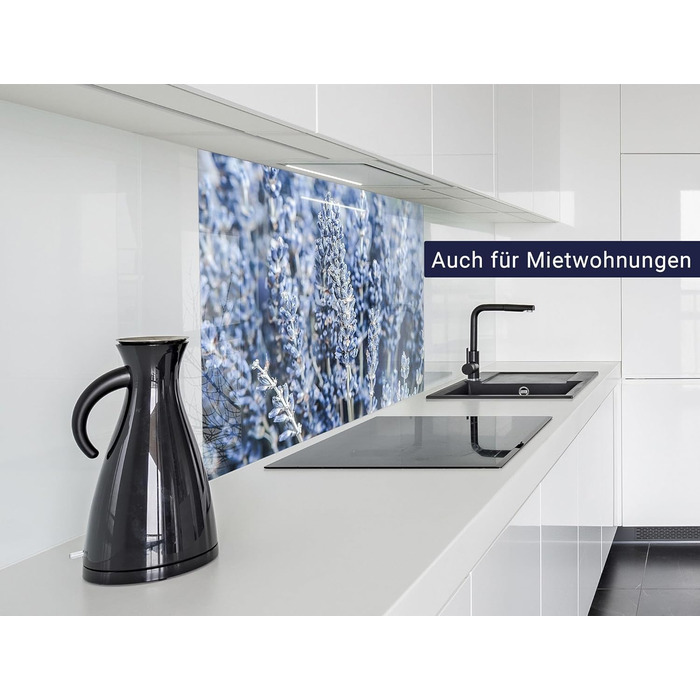 Кухонний фартух timalo зі скляним виглядом Північне море, очерет, захід сонця, океан, солома 2 мм акрилове скло Бризокості для плити, кухонний скляний фартух, акрилова скляна настінна панель, захисна панель для фартуха (180 x 58 см, 322- Блакитно-лавандов