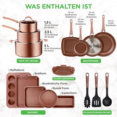 Набор для выпечки из 20 предметов Nutrichef