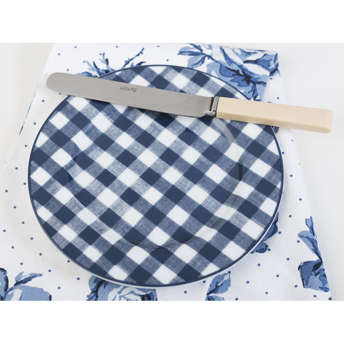 Тарілка десертна CreativeTops Vintage Indigo Gingham, фарфор, діам. 19 см