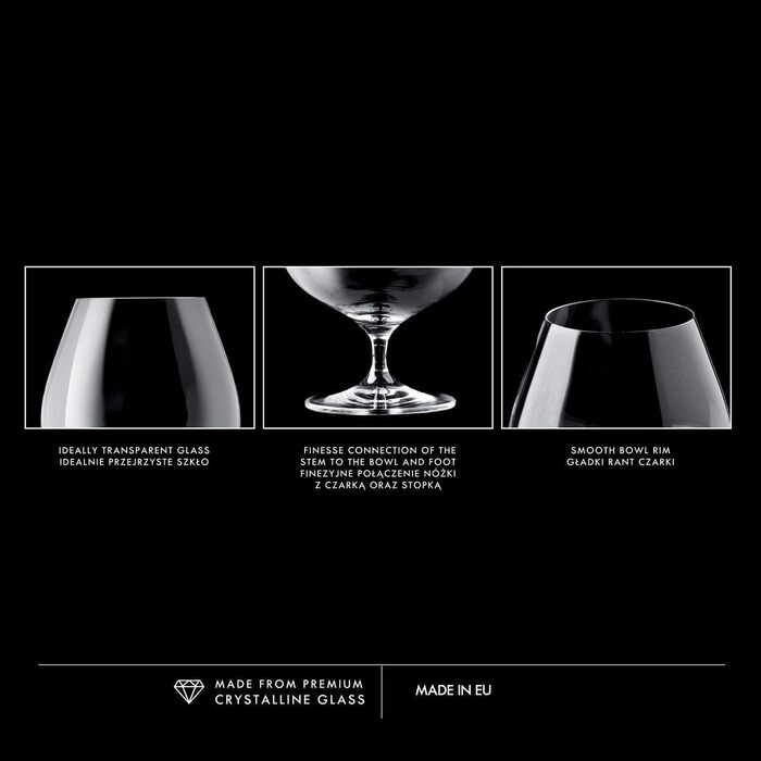 Набір келихів для бренді та коньяку 6 шт 590 мл Krosno