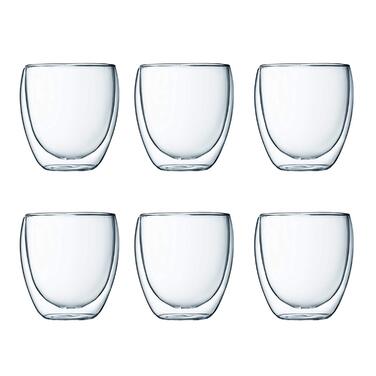 Набір склянок з подвійними стінками, 0,25 л, 6 предметів, Pavina Bodum