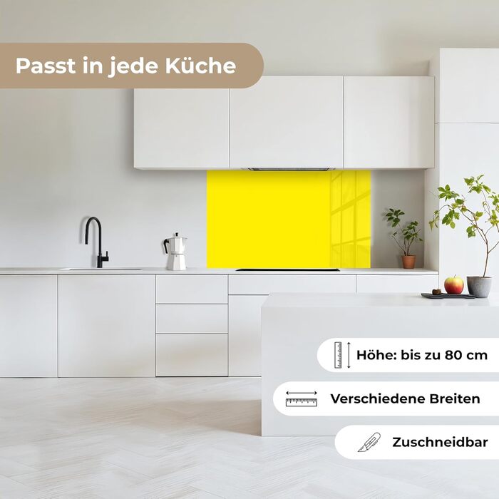 Кухонний фартух 60x250 см, самоклеючий фартух, кухонний фартух, кухонний фасад, самоклеючі кухонні фартухи - Осінь (Жовтий - Однотонний, 60 x 100 см)