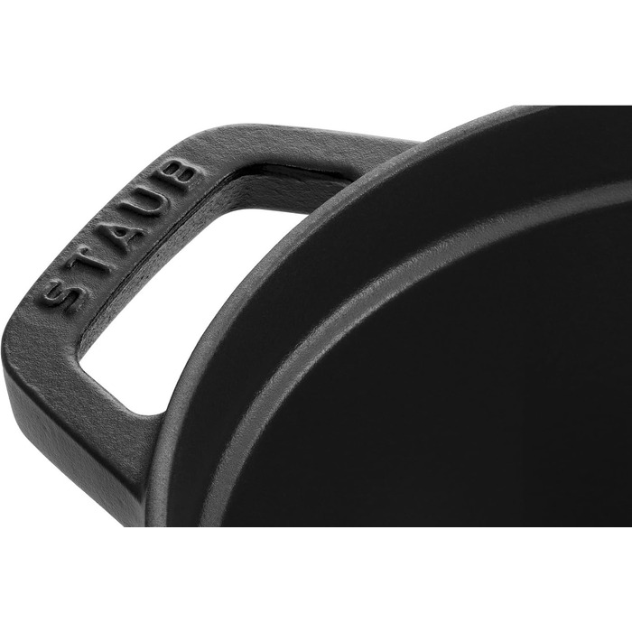 Чавунна жаровня/кокот STAUB, овальна 6,7 л, (23 см, чорна)