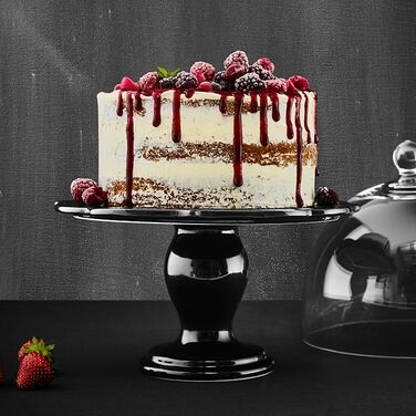 Блюдо для торта, 25,5 см, чорне, Avantgarde RBV Birkmann