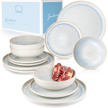 Набор тарелок на 4 персоны, 12 предметов,  Santorini Sänger