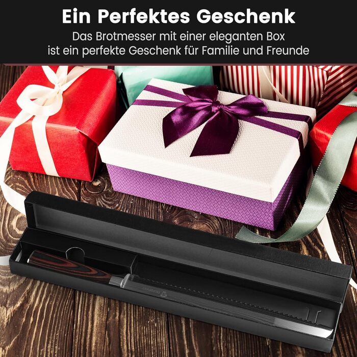 Нож для хлеба с волнистой заточкой 26 см KUOGAS