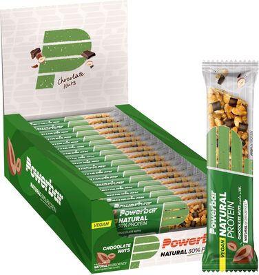 Протеїнові батончики Natural Protein, 18 x 40 г Шоколадні горішки Powerbar