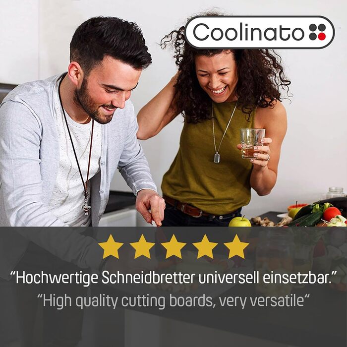 Набір обробних дощок Coolinato, 3 шт., різні розміри, антибактеріальні дошки з жолобком для збору рідини, 3 кольори для гігієнічного розділення продуктів (2 шт. зелені та червоні)