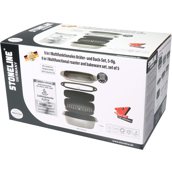 Сковорода-жаровня 39 х 22 см 5,9 л STONELINE