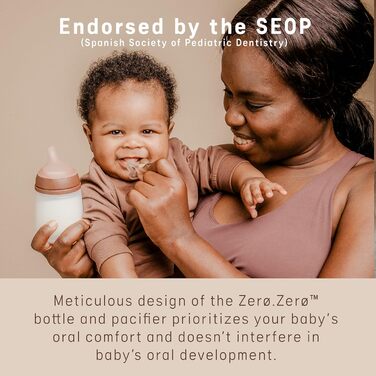 Силіконова дитяча пляшечка Zero Zero Anti-Colic Slow Flow (S), 0 місяців, пляшечка для новонароджених, сумісна з грудним вигодовуванням, 180 мл (180 мл - Adaptive Flow (A) пустушка Zero Zero, середня)