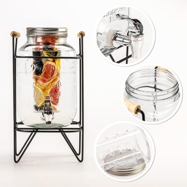 Диспенсер для напоїв з краном 4 л SUPERBUTELKI.PL