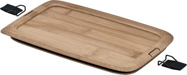 Контейнер для хранения 1 л прямоугольный с разделителем и бамбуковой крышкой FLEXX 2GO Rosle