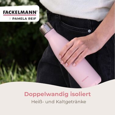 Бутылка для воды 500 мл изолированная, пастельно-розовая Pamela Reif Fackelmann