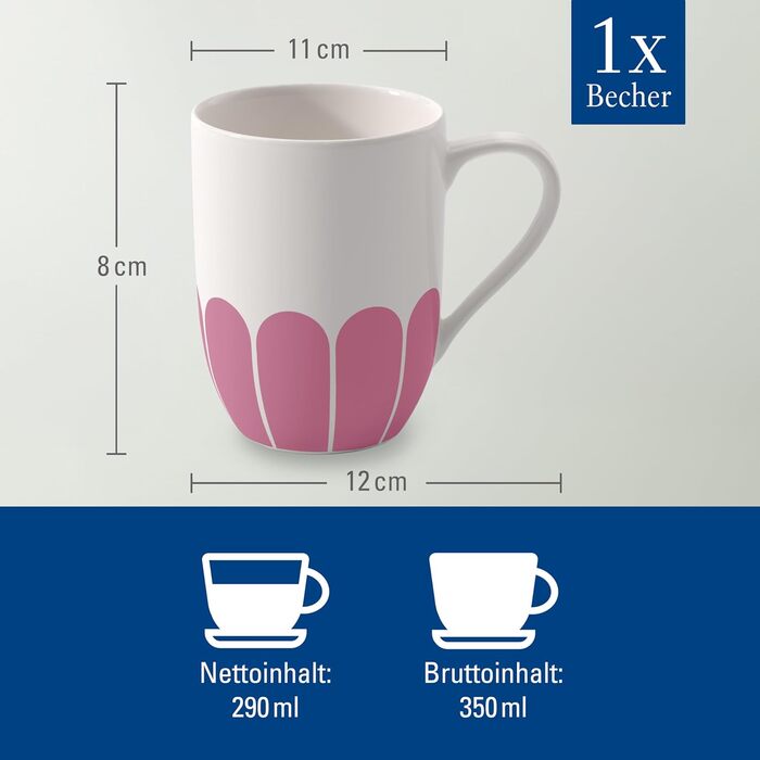 Кухоль 290 мл, рожевий Fleur Villeroy & Boch