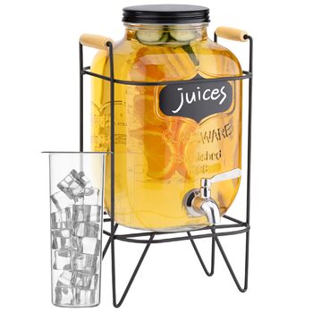 Диспенсер для напитков стеклянный с краном 5 л Navaris
