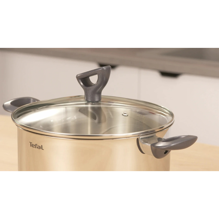 Каструля Tefal Daily Cook з кришкою, 24см, нержавіюча сталь, алюміній, бакеліт