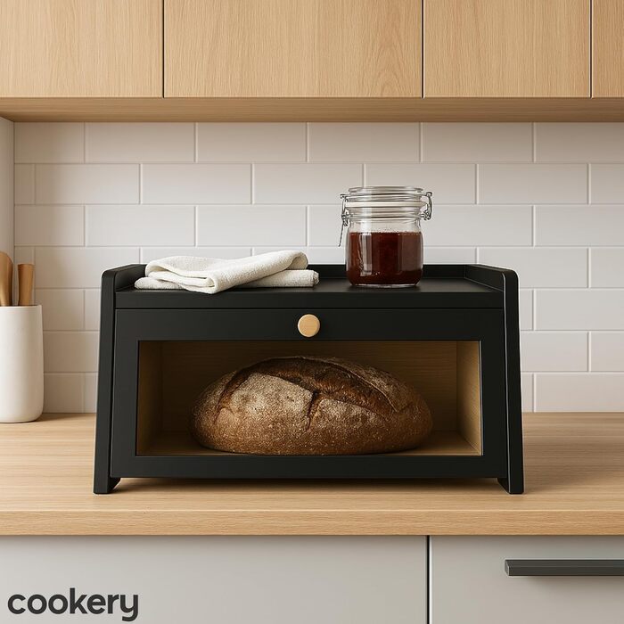 Хлебница из бамбук 40 х 25 х 20 см черный Cookery