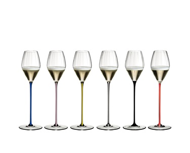Бокал для шампанского 375 мл, желтая ножка, High Performance Riedel