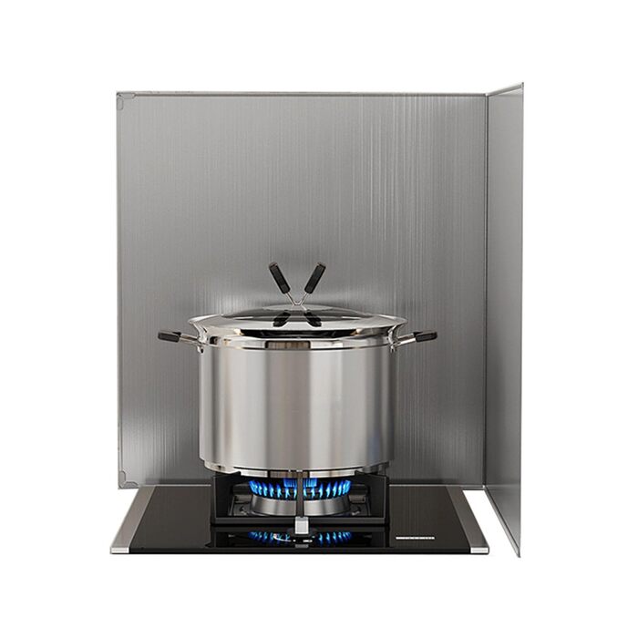 Захист від бризок з нержавіючої сталі для плити, складний кухонний фартух, з антипригарним покриттям, для варильної поверхні, фритюрниці, 40 * 40 * 40 см (40*40 см, 2 складні)