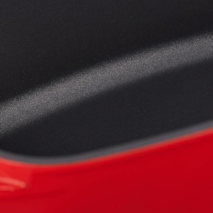 Жаровня с крышкой 5 л красная Relaxdays