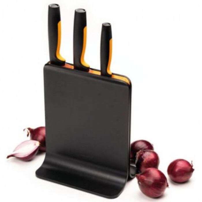 Набор ножей Fiskars Functional Form с черной подставкой 3 шт. (1057555)