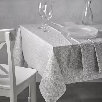 Скатерть Atenas Home Textile Delfos Blanco, хлопок с покрытием