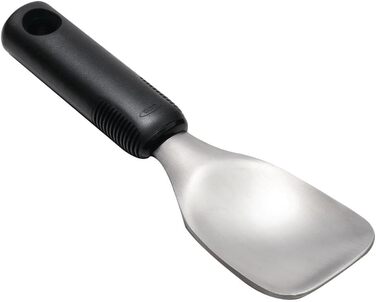 Ергономічна ложка для морозива OXO Good Grips з ежектором нержавіюча сталь 11,7 x 26,7 см, курок (лопатка, чорний)