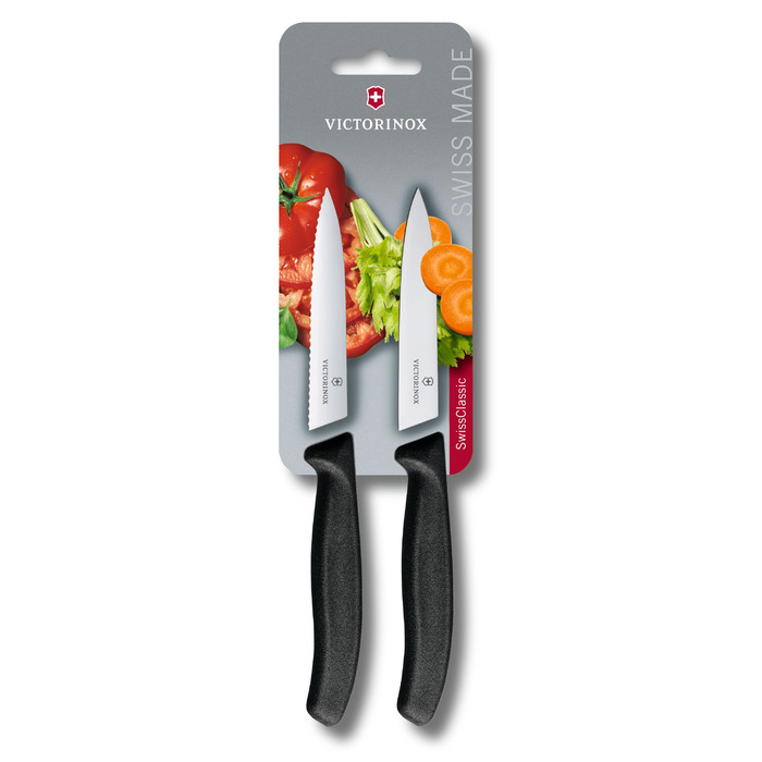 Кухонный гарнитур Victorinox SwissClassic Paring Set 2 ножа 10см с черным. ручка (блистер)