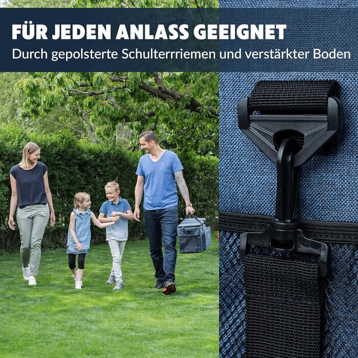 Термосумка для кемпинга 30 л синяя Obics