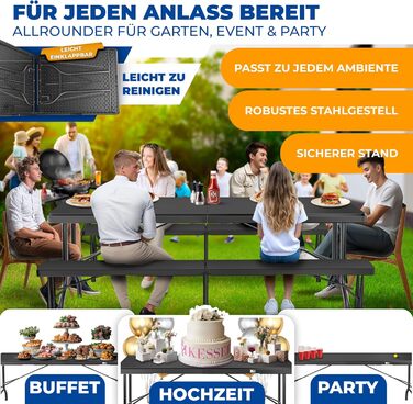 Стіл-фуршет 220 x 68 х 74 см KESSER