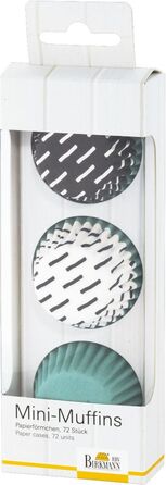Набір форм для випічки міні-маффинов, 72 шт, 4,5 см, бірюзовий, Oh la la RBV Birkmann