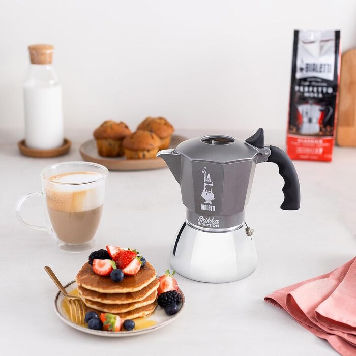 Кофеварка Brikka Induction 170 мл на 4 чашки, серебристый Bialetti