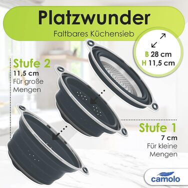 Сито для пасти з нержавіючої сталі та силікону camolo