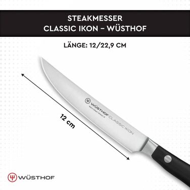 Набор ножей для стейка WSTHOF Classic Ikon, 4 шт. (Черные, отдельные ножи)