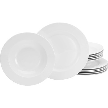 Набор тарелок на 6 персон, 12 предметов, белый Fleur Royal Creatable