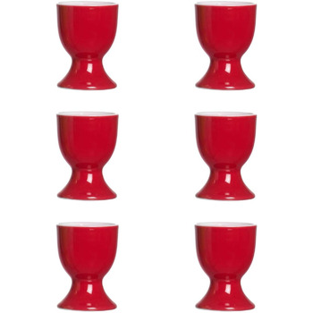 Набор из 6 подставок для яиц 5 х 6 см красный, Doppio Ritzenhoff & Breker