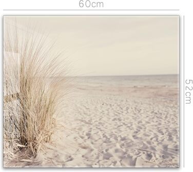 Фартух для плити timalo, настінна раковина, кухонний фартух, скляний вигляд Акрилове скло 2 мм Скляний фартух, акрилові скляні кухонні панелі, захисна панель для фартуха Мармурове біле золото (60x52 см, 106- Reed Beach)