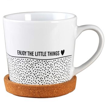 Паперовий дракон. Високоякісна керамічна кружка з корковою підставкою в тон - прикраса столу - журнальний столик - кавова кружка - у повітрі - до Великодня (Насолоджуйтесь)