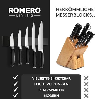 Подставка для ножей с магнитной полосой, Romero Living
