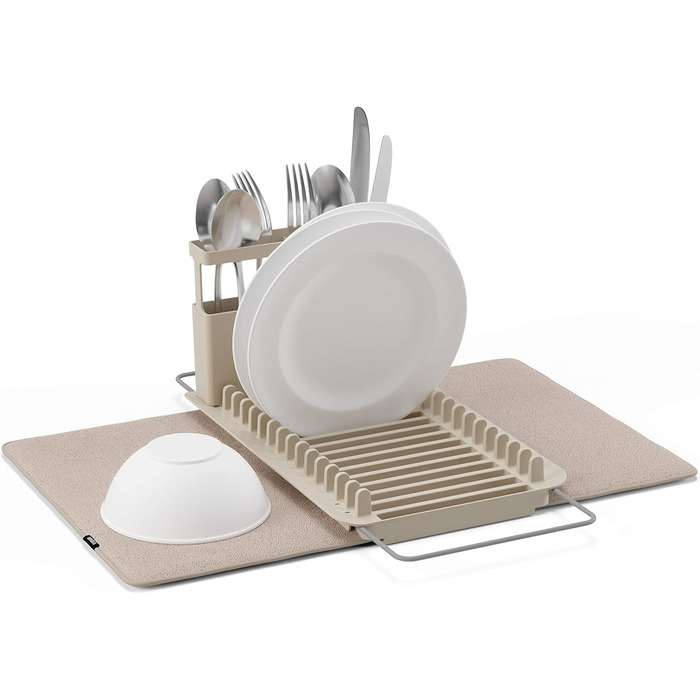 Подставка-сушилка для посуды с ковриком 51 х 57 см цвет лат. Udry Over the Sink Umbra